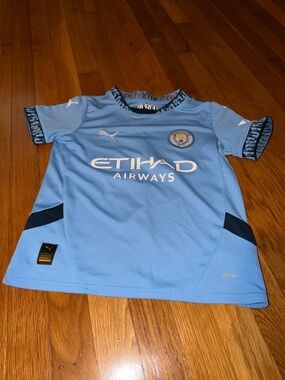 Puma Manchester City Kids Light Blue Home Jersey
